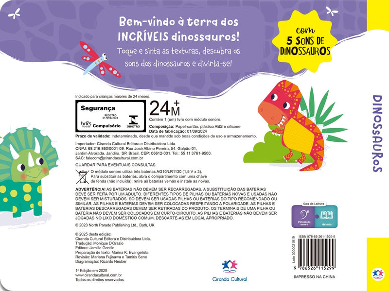 Livro Sonoro Dinossauros
