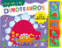 Livro sonoro "Toque, Sinta e Ouça Dinossauros" da Ciranda Cultural, com capa roxa e dinossauros. — Plenitude