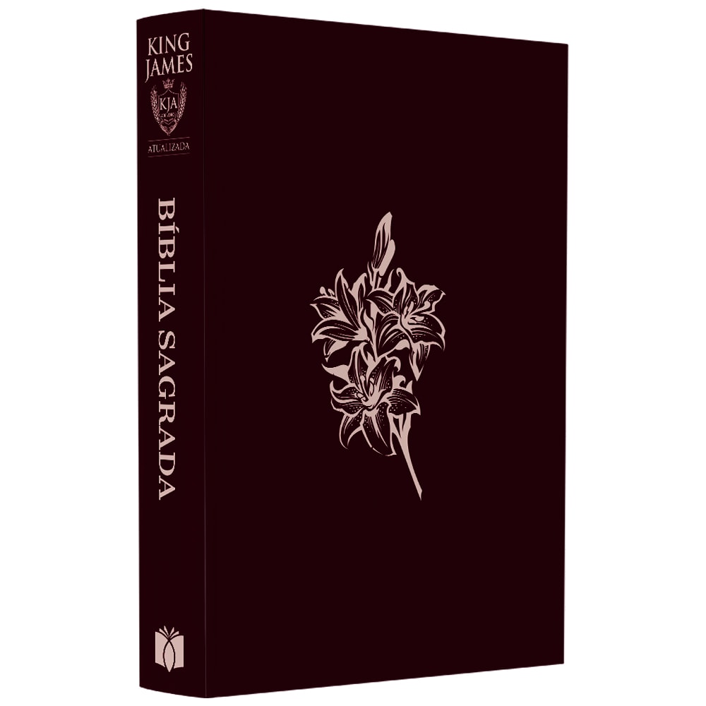 Bíblia Sagrada Flores | KJA  | Letra Maior | Capa Dura Vinho