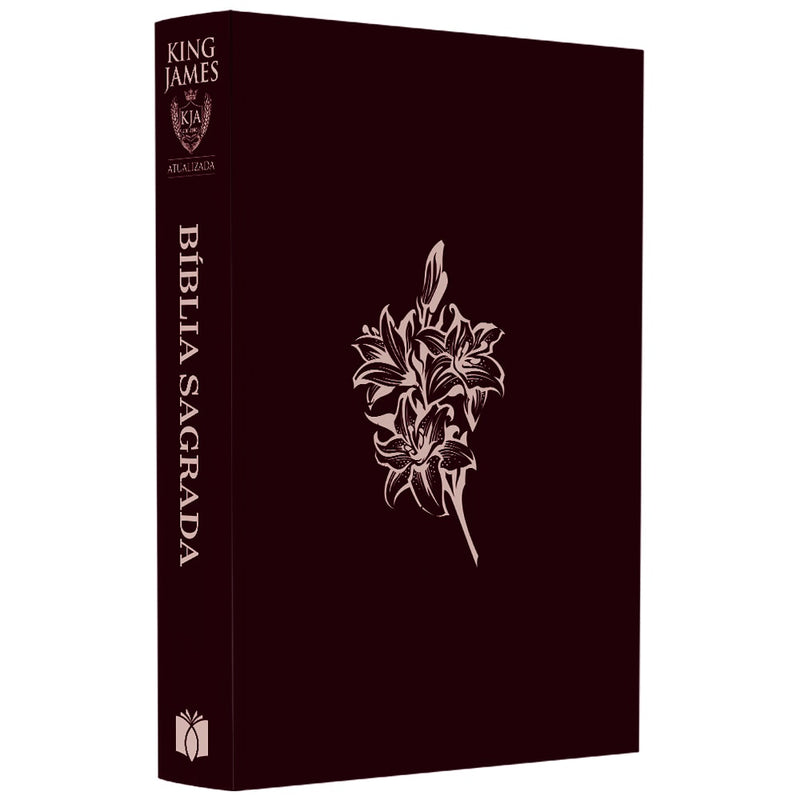 Bíblia Sagrada Flores | KJA  | Letra Maior | Capa Dura Vinho