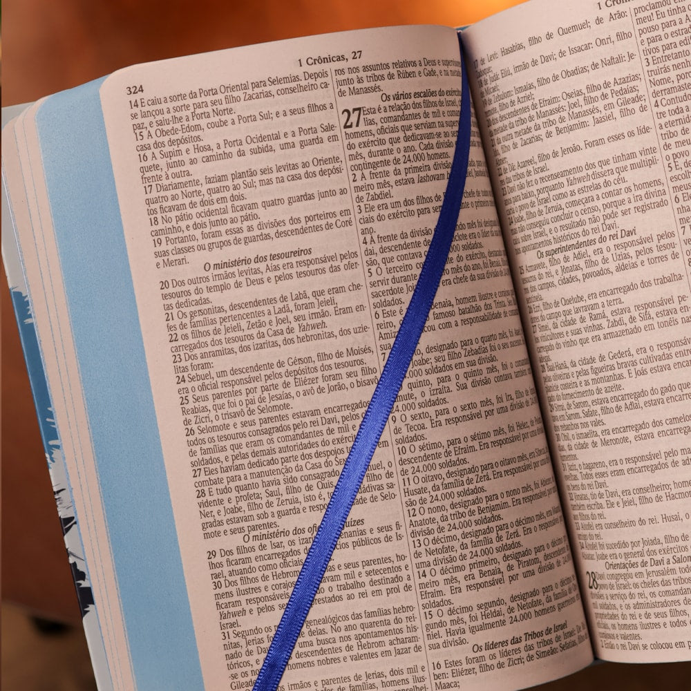 Bíblia Sagrada Leão Azul | KJA  | Letra Maior | Capa Dura