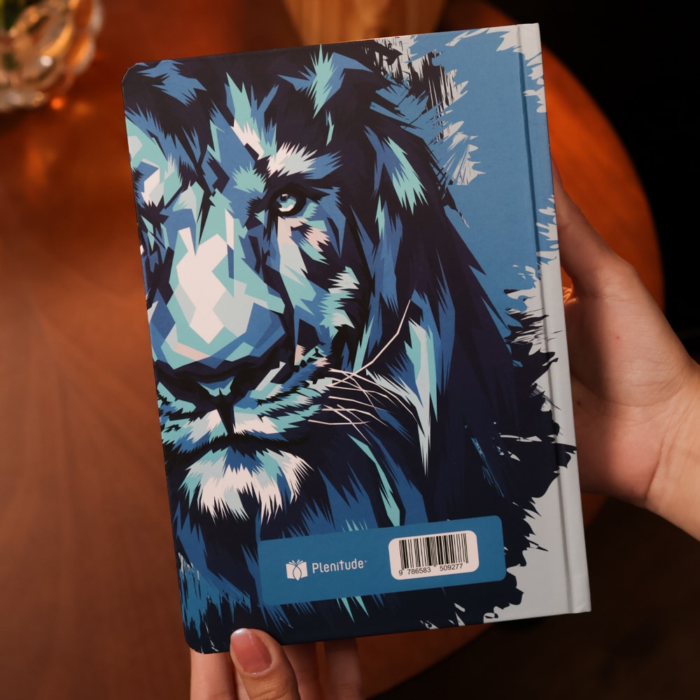 Bíblia Sagrada Leão Azul | KJA  | Letra Maior | Capa Dura