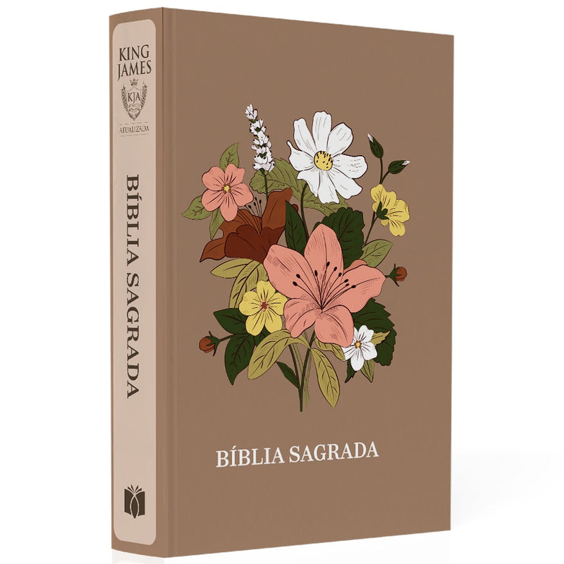 Bíblia Sagrada Flores Variadas | KJA | Letra Maior | Capa Dura