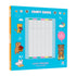 Kit de colorir Comfy Goods Cute Friends, caixa azul com 6 canetinhas marcadoras. — Plenitude