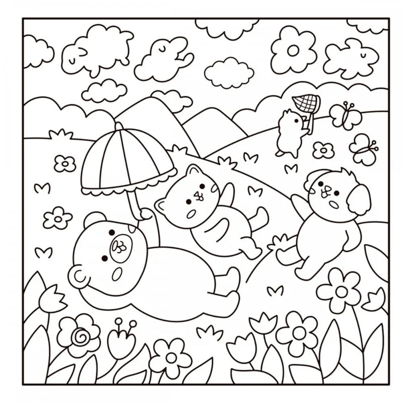 Comfy Goods | Cute Friends | Para Colorir com Canetinhas