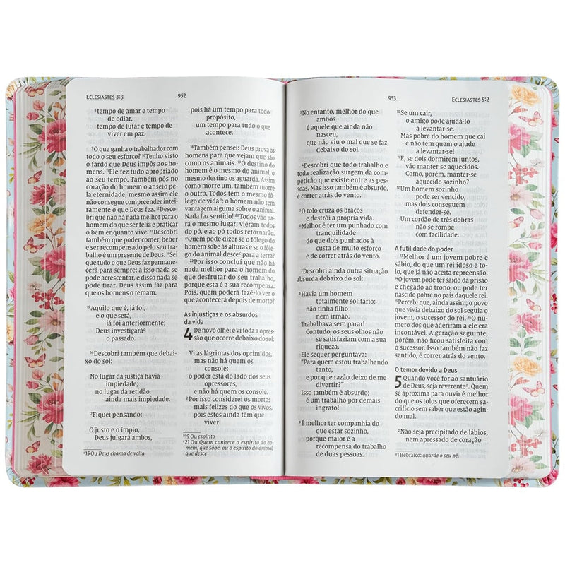 Bíblia Sagrada | NVI | Leitura Perfeita | Capa Couro Soft Flores Maximalista