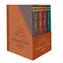 Coleção Clássicos da Literatura Cristã por John Bunyan, box marrom com quatro livros de lombadas coloridas — Plenitude