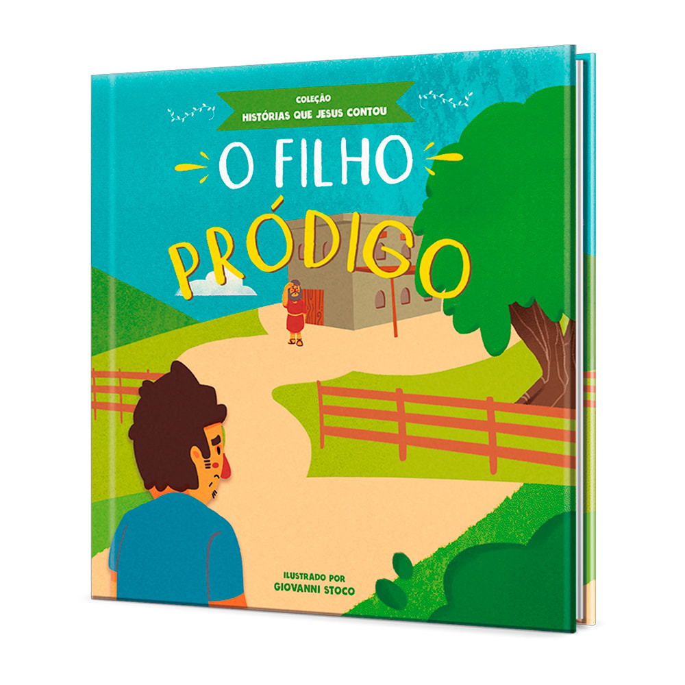Livro O Filho Pródigo Coleção Histórias Que Jesus Contou, capa com ilustração do filho pródigo — Plenitude