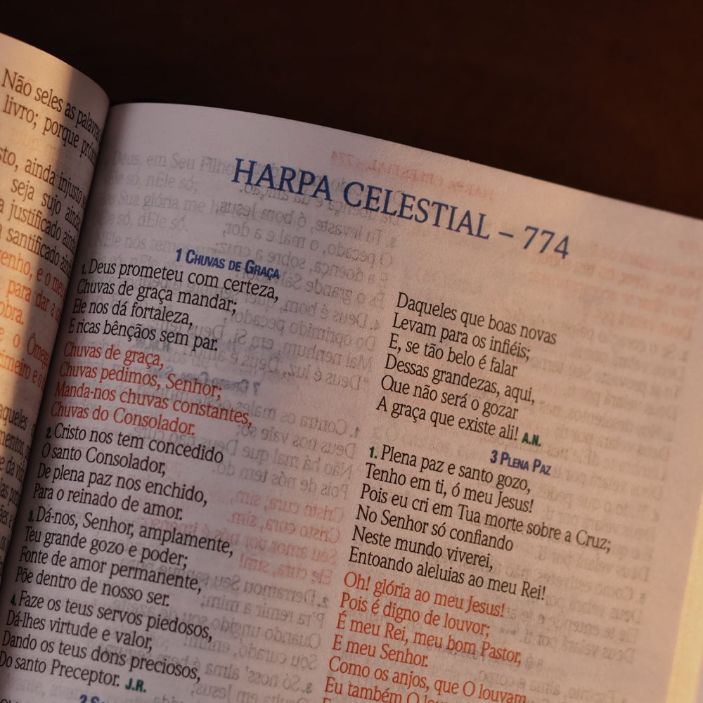 Bíblia Sagrada | ARC | Letra Hipergigante | Capa Luxo Marrom | Harpa Celestial 774