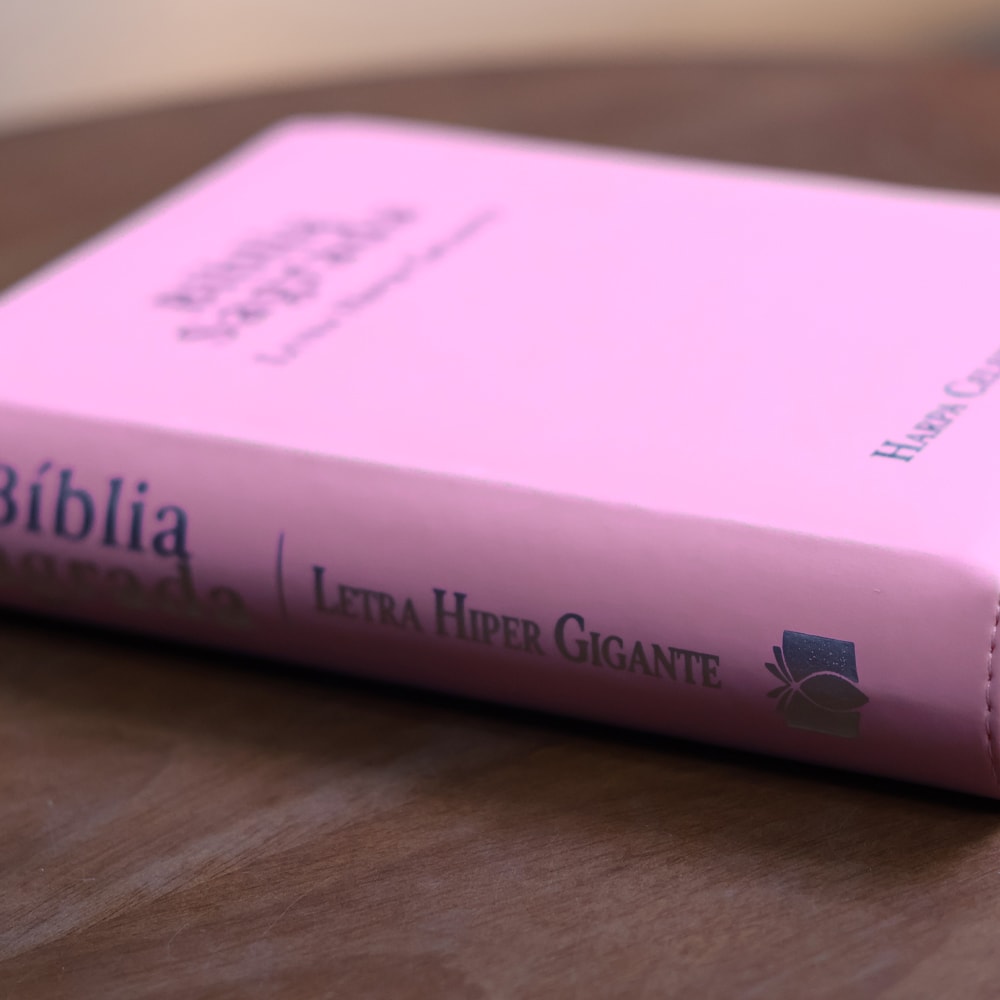 Bíblia Sagrada C/ Zíper | ARC | Letra Hipergigante | Capa Luxo Rosa | Harpa Celestial 774