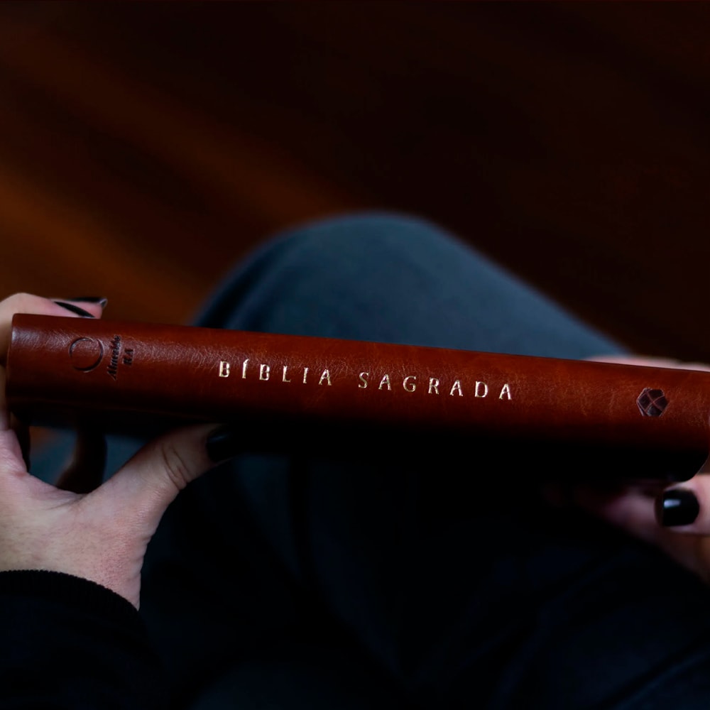 Bíblia Trindade | ARA | Letra Grande | Capa Couro Sintético Marrom