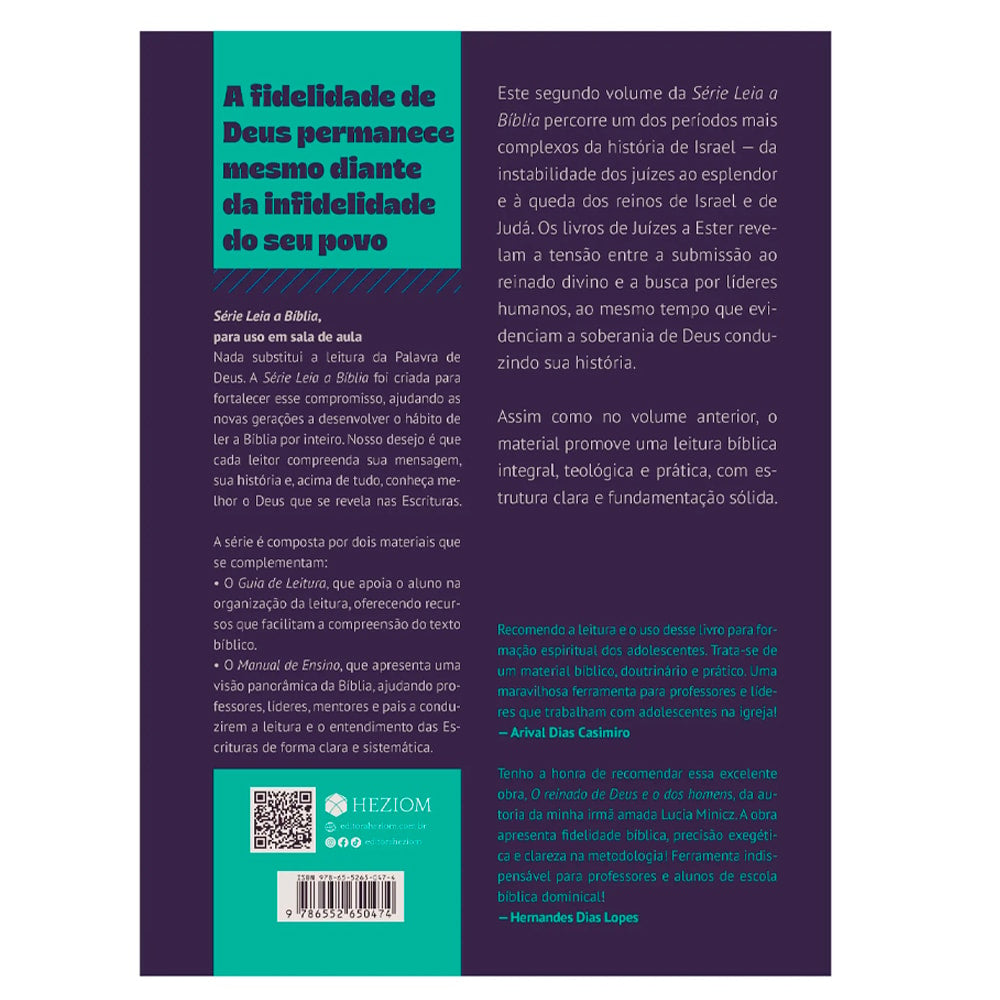 O Reinado de Deus e o Dos Homens | Lucia Leks Minicz | Manual de Ensino 2