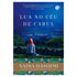 Livro de capa comum, Lua no Céu de Cabul, de Nadia Hashimi. Capa azul e verde com mulher sentada e lua cheia. — Plenitude
