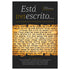 Livro Está Reescrito, de Tiago Albuquerque, capa preta com título branco e texto hebraico. — Plenitude
