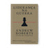 Livro "Liderança na Guerra" de Andrew Roberts, capa bege com um peão de xadrez preto no centro. — Plenitude
