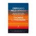 Livro "Obrigado Pelo Atraso" de Thomas Friedman, capa com faixas horizontais coloridas. — Plenitude