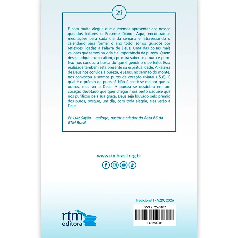 Devocional Presente Diário Mini | Vol 29 | Capa Pombo | 2026