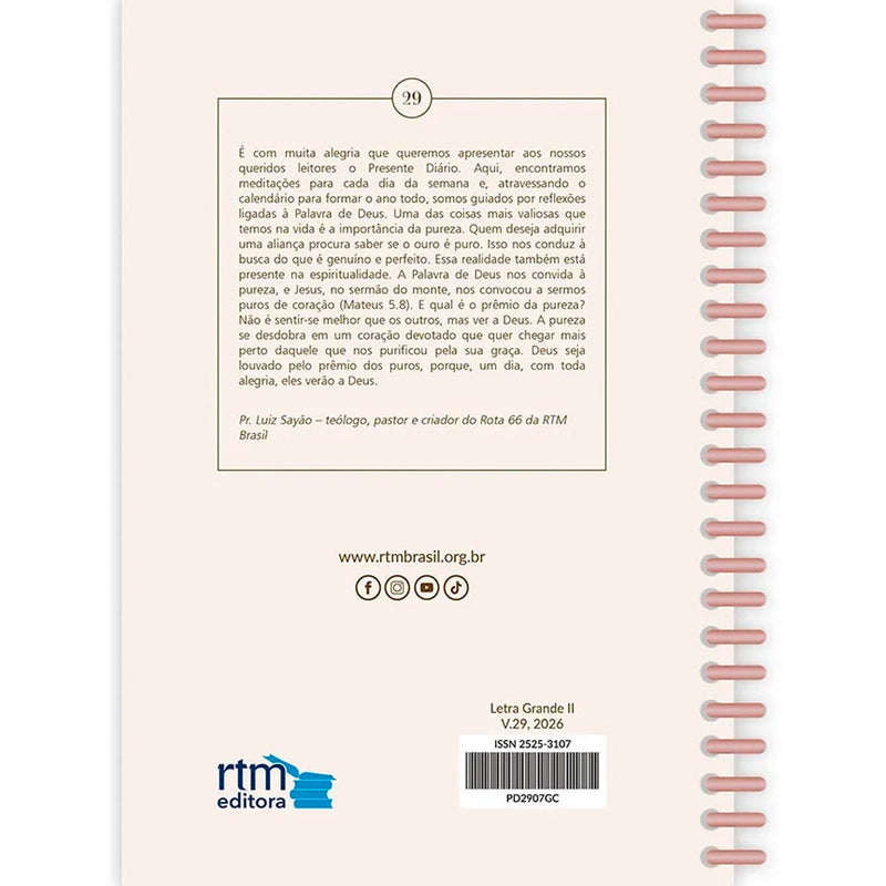 Devocional Presente Diário Espiral | Letra Grande | Vol 29 | Capa Criança | 2026