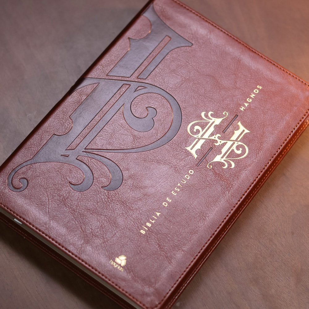 Bíblia de Estudo Hagnos | King James | Capa Luxo Marrom