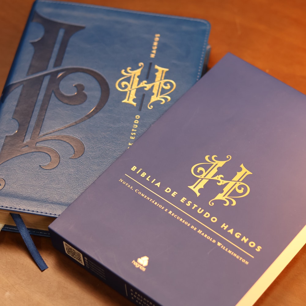 Bíblia de Estudo Hagnos | King James | Capa Luxo Azul