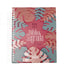 Bíblia King James 1611 Folhas, espiral, capa dura rosa e azul com folhas tropicais, textos e mapas coloridos. — Plenitude