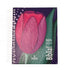 Bíblia KJA 1611 Sagrada, capa dura com estampa de tulipa rosa e roxa, espiral branca. — Plenitude
