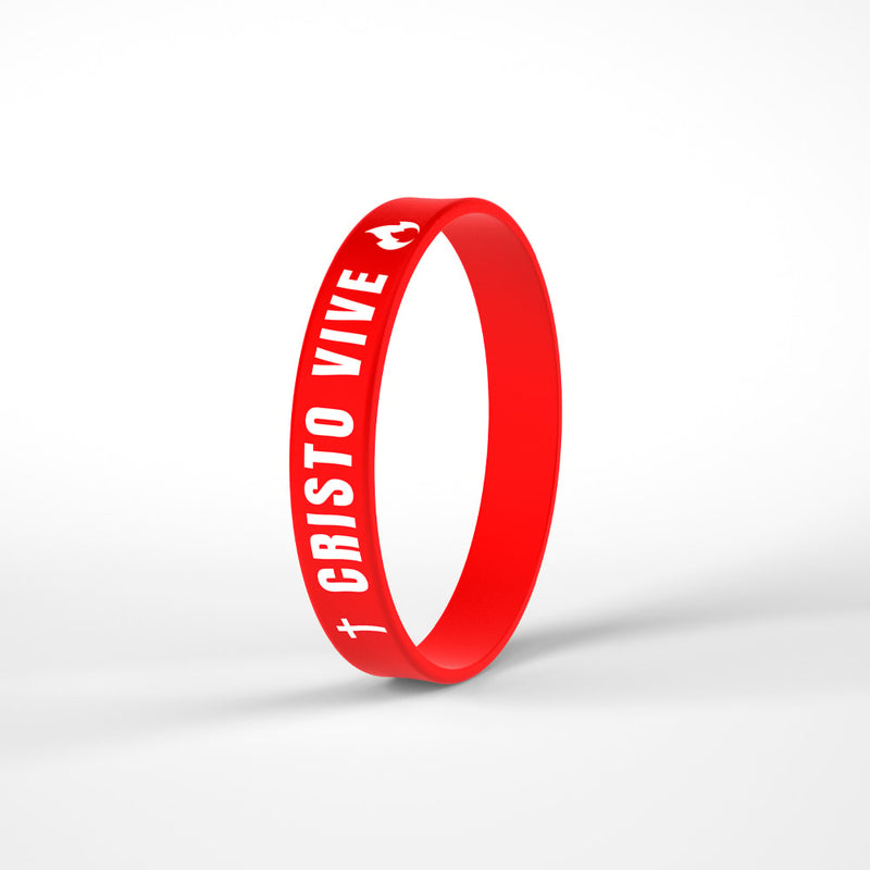 Pulseira de Silicone Vermelha | Cristo Vive