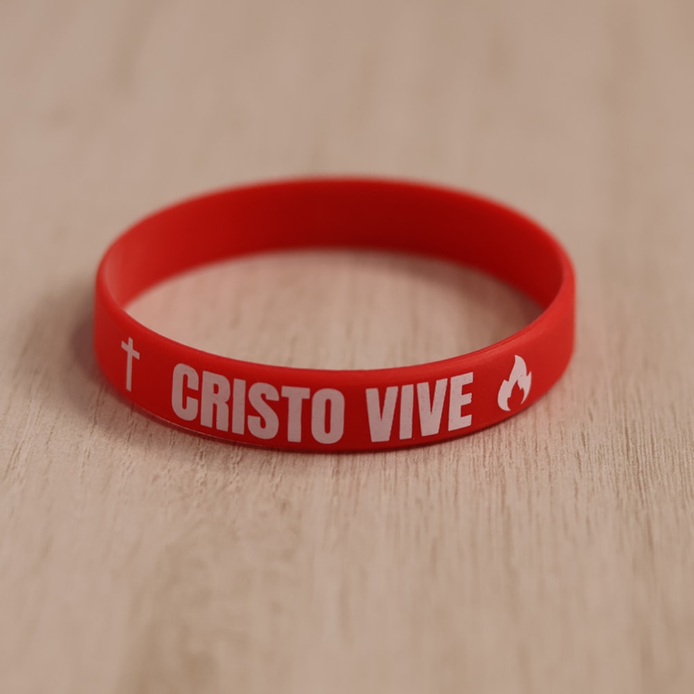 Pulseira de Silicone Vermelha | Cristo Vive