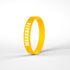 Pulseira de silicone amarela com a frase "MARANATA" em branco. — Plenitude