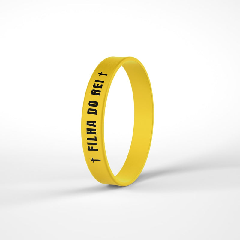 Pulseira de Silicone Amarela | Filha do Rei
