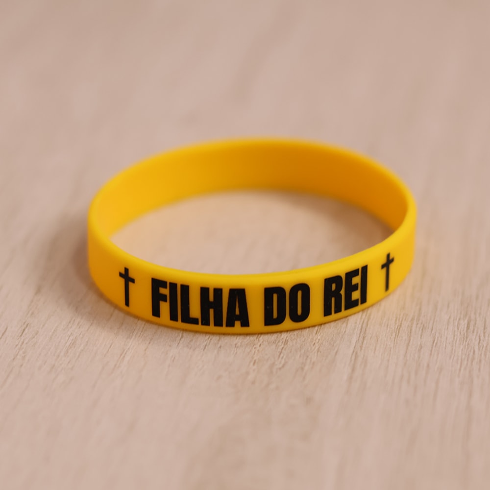 Pulseira de Silicone Amarela | Filha do Rei