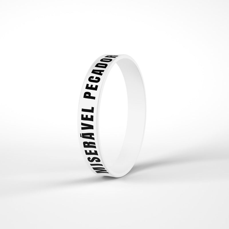Pulseira de Silicone Branca | Miserável Pecador