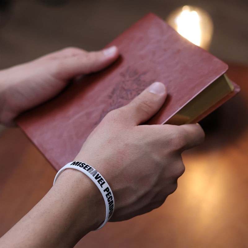 Pulseira de Silicone Branca | Miserável Pecador