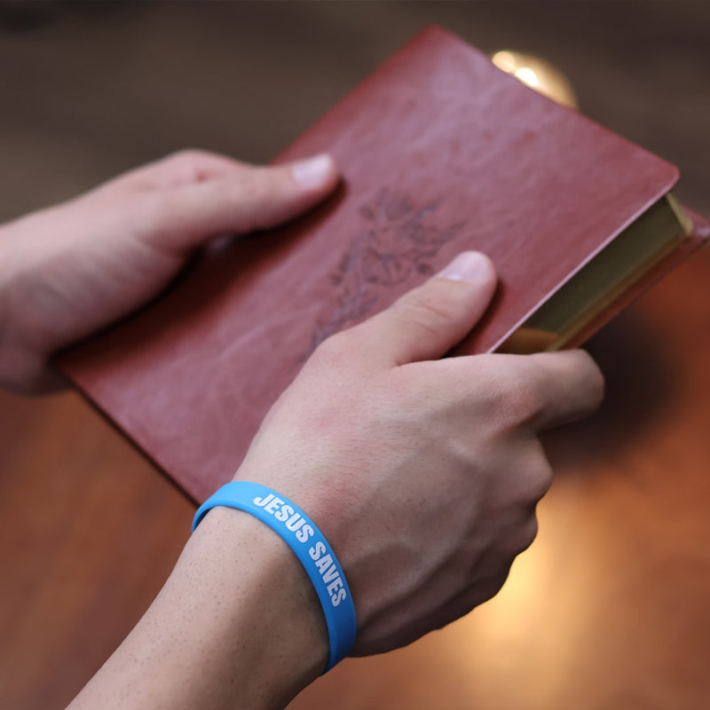 Pulseira de Silicone Azul Claro | Jesus Saves
