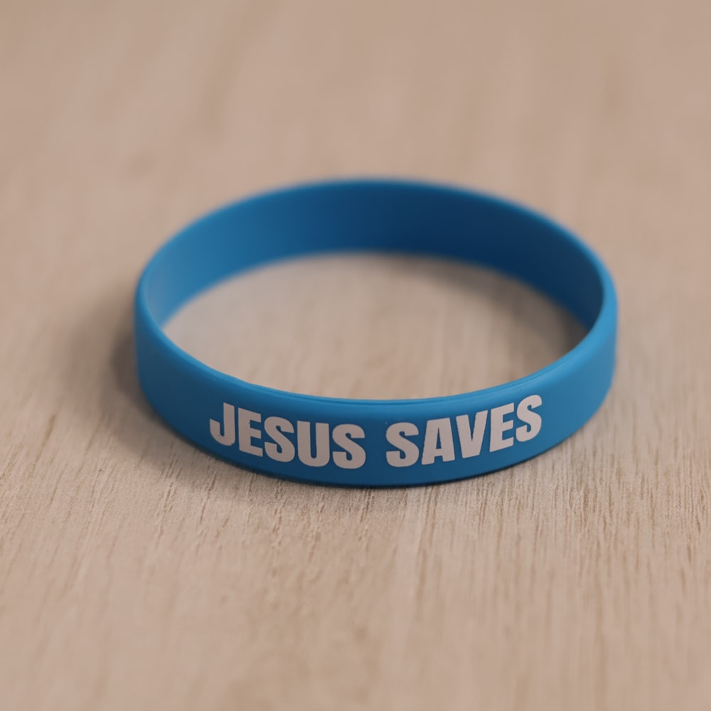 Pulseira de Silicone Azul Claro | Jesus Saves