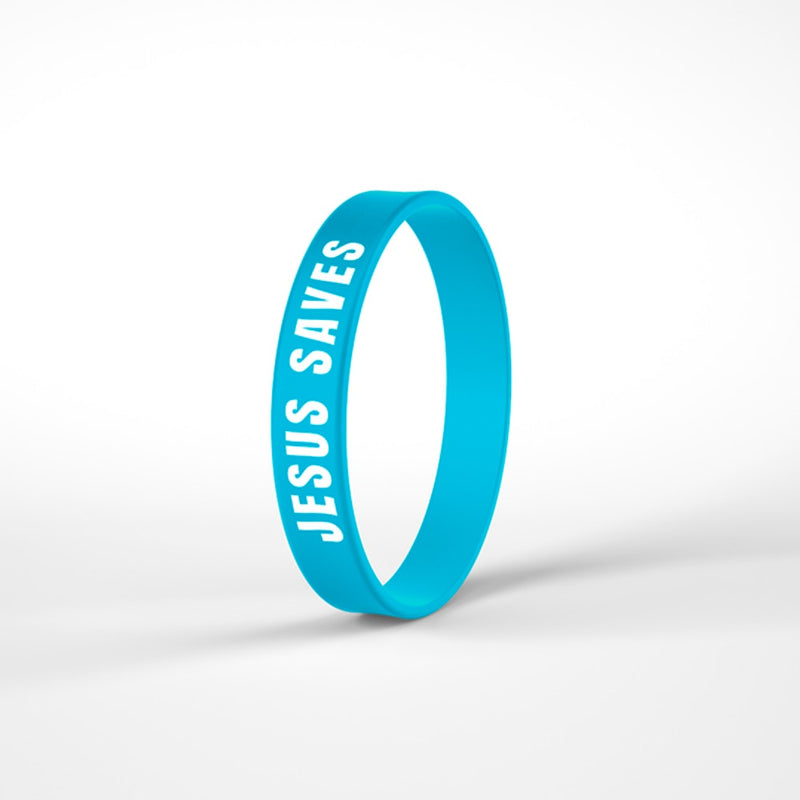 Pulseira de Silicone Azul Claro | Jesus Saves