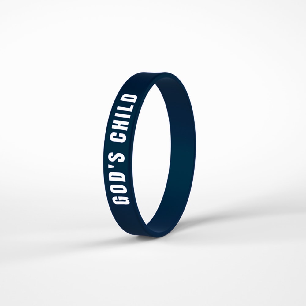 Pulseira de Silicone Azul Petróleo | God's Child