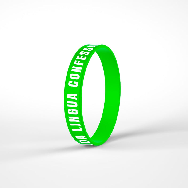 Pulseira de Silicone Verde Neon | Toda Língua Confessará