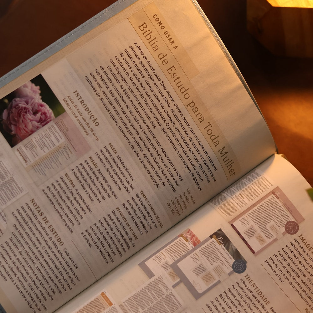 Bíblia de Estudo Para Toda Mulher | NVT | Capa Azul