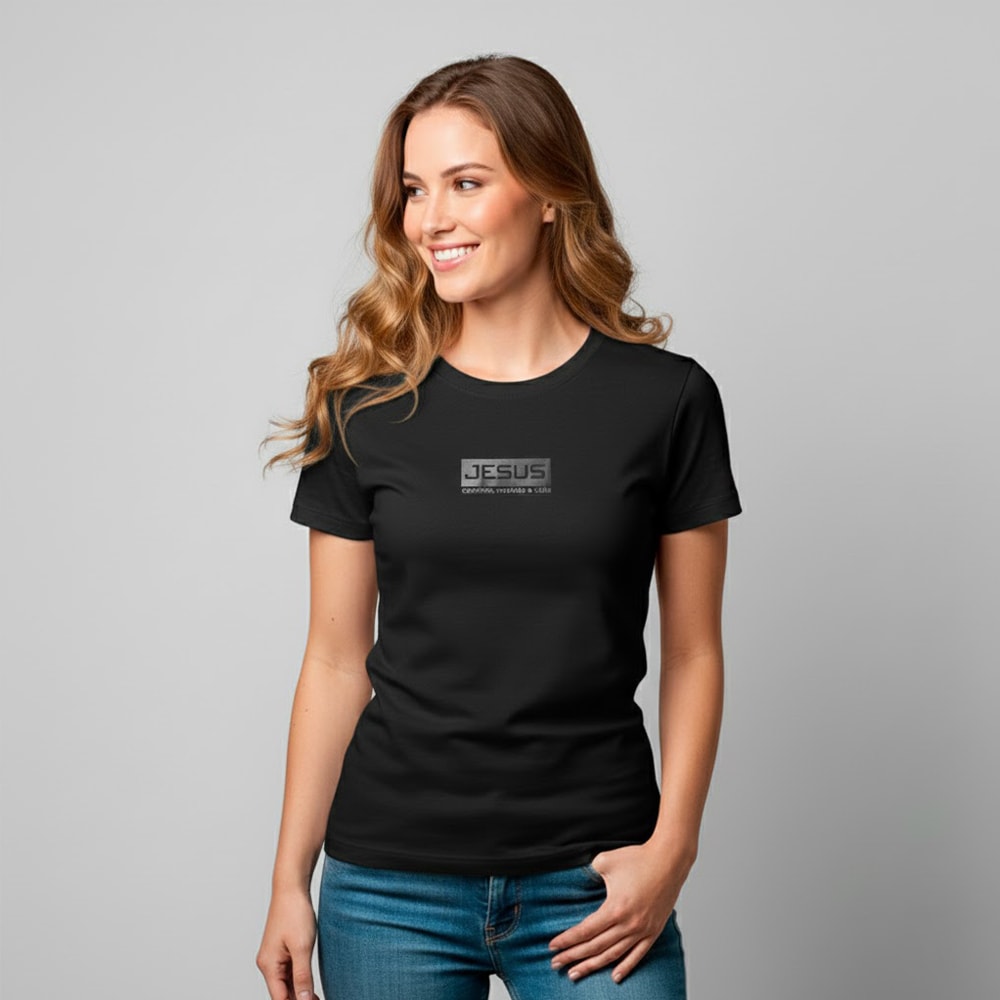 Camiseta Feminina Preta | Jesus, Caminho, Verdade e Vida