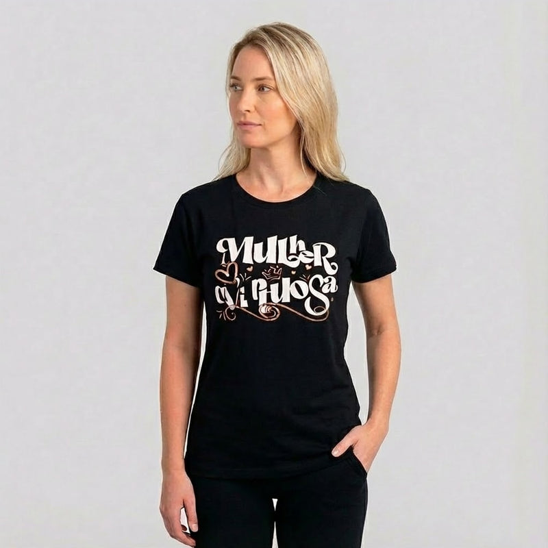 Camiseta Feminina Preta | Mulher Virtuosa