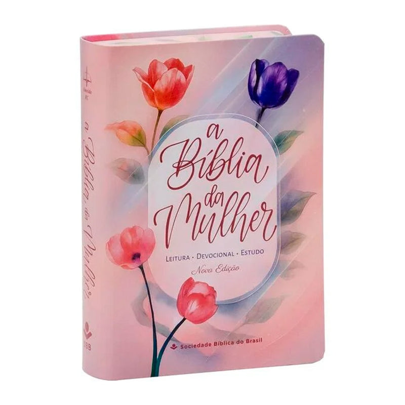 Bíblia da Mulher Tulipa Azul | ARC | Edição Portátil