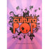 Capa de livro, "Manual Cristão da Cultura POP", roxa com silhuetas de personagens pop. — Plenitude
