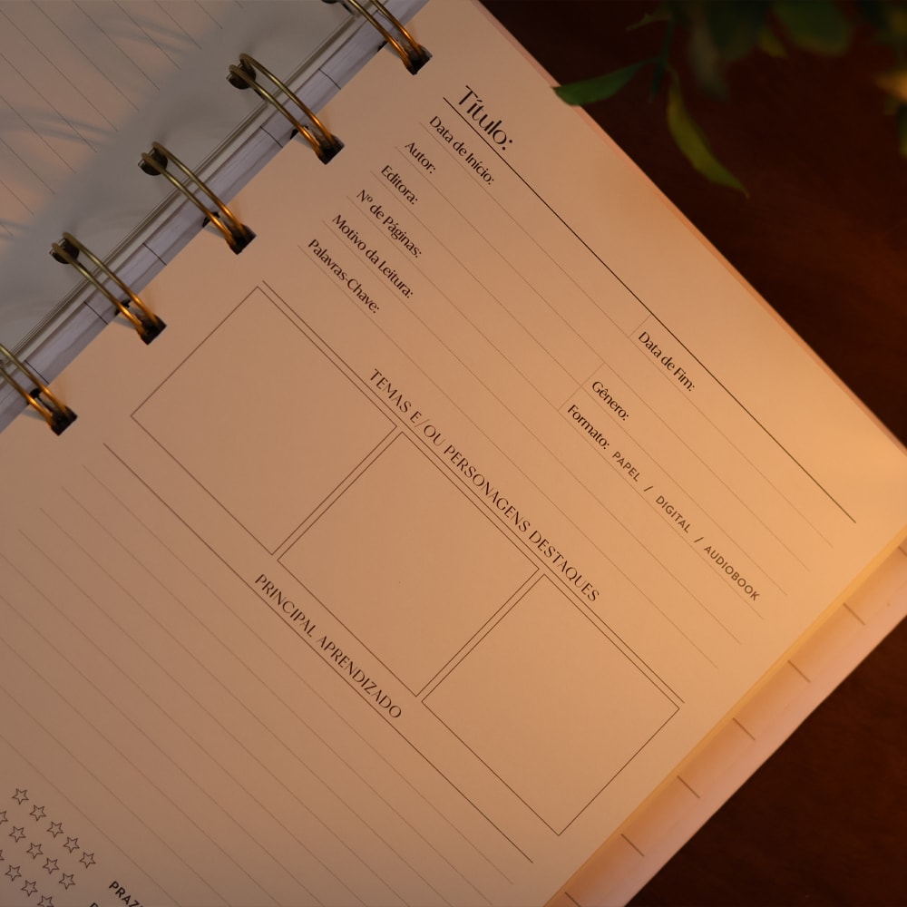 Book Planner | Leitura Proposital | Creme