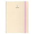 Purpose Planner Não Datado Florescer, capa creme lisa com elástico rosa claro. — Plenitude