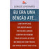 Livro Eu Era Uma Benção Até de Jorge Linhares, capa branca, azul e vermelha com lista de pecados. — Plenitude