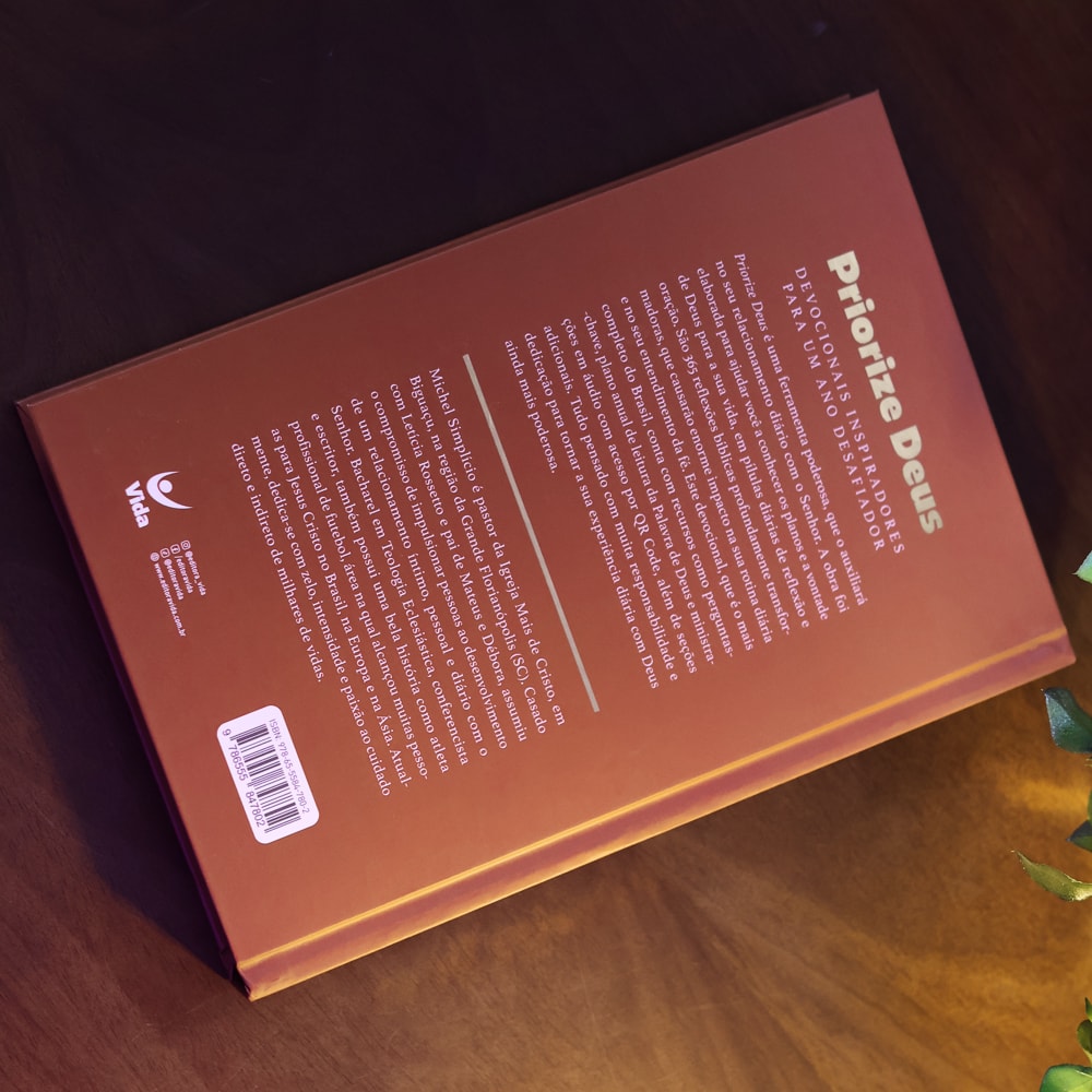 Kit Planner Meu Plano Perfeito | Capa Couro Clássica + Devocional Priorize Deus 2026 | Marrom | Mich