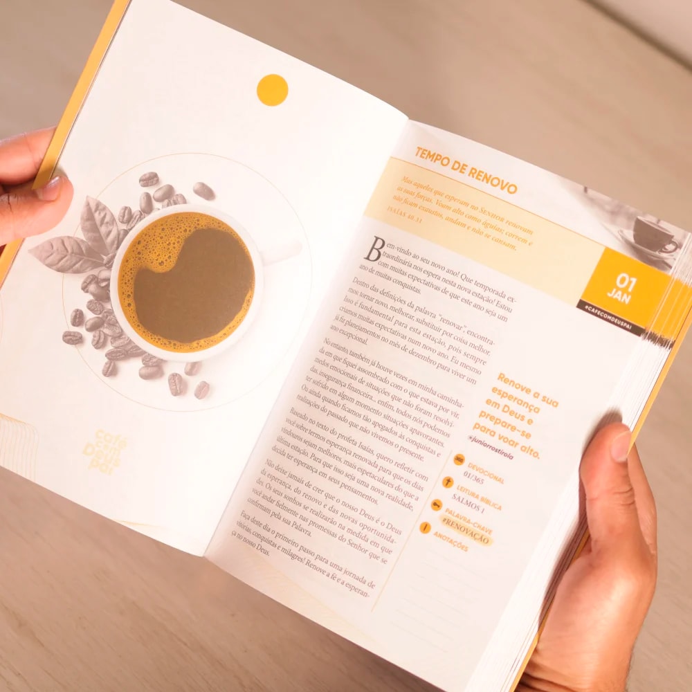 Kit Café Com Deus Pai Porções Diárias de Renovação, Transformação e Amor | Junior Rostirola