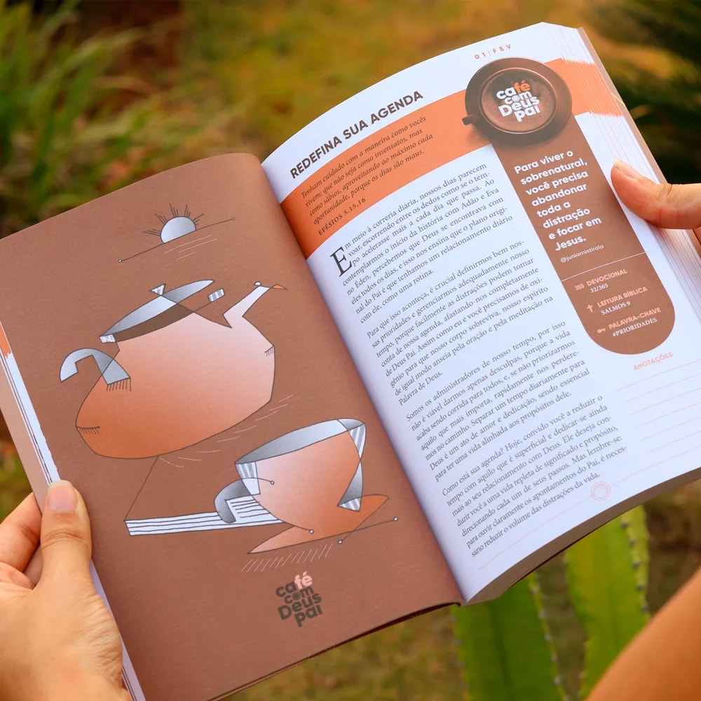 Kit Café Com Deus Pai Porções Diárias de Renovação, Transformação e Amor | Junior Rostirola