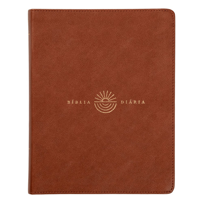 Bíblia Diária Marrom | NVI | Leitura Perfeita | Couro Soft